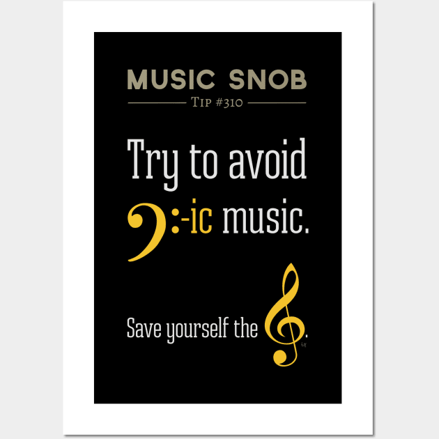 AVOID Bass-ic Music Wall Art by ElizabethOwens